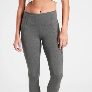 Athleta Stash Pocket Salutation Tight Gray Size S